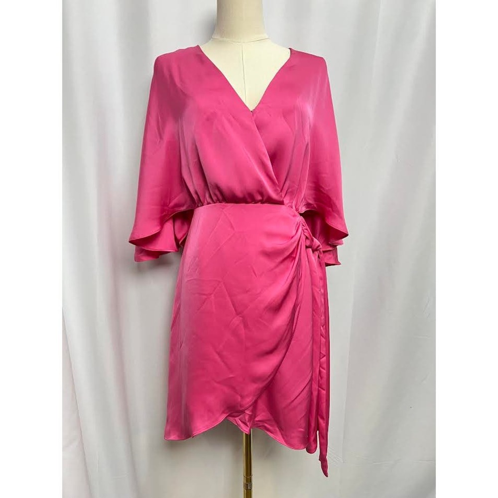 NWT! Alexis Wrap Mini Dress in Rose Pink‎ SIZE-2